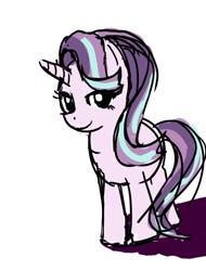 Size: 500x658 | Tagged: safe, artist:forest0816, imported from derpibooru, starlight glimmer, pony, unicorn, female, horn, looking at you, mare, simple background, solo, white background