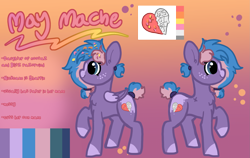 Size: 2153x1361 | Tagged: safe, artist:nootaz, imported from derpibooru, oc, oc only, oc:may mache, pegasus, pony, chest fluff, cutie mark, pegasus oc, reference sheet, smiling, solo