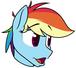 Size: 1003x894 | Tagged: safe, artist:dacaoo, imported from derpibooru, rainbow dash, pegasus, pony, eyebrows, eyebrows visible through hair, female, mare, meme, open mouth, poggers, simple background, solo, transparent background