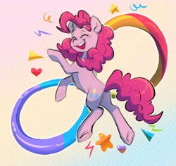 Size: 3913x3701 | Tagged: safe, artist:chub-wub, imported from derpibooru, pinkie pie, earth pony, pony, autism, autistic pinkie pie, butt, cute, diapinkes, eyes closed, female, gradient background, mare, open mouth, plot, solo