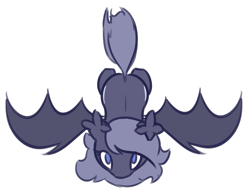 Size: 1066x814 | Tagged: safe, artist:moonatik, imported from derpibooru, oc, oc only, oc:selenite, bat pony, pony, bat pony oc, cute, female, from above, high angle, mare, simple background, sketch, smol, solo, spread wings, transparent background, wings
