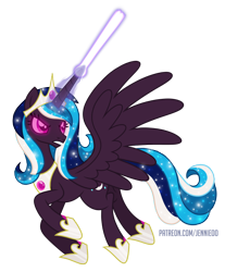 Size: 910x1100 | Tagged: safe, artist:jennieoo, imported from derpibooru, oc, oc only, oc:stellanova, alicorn, pony, alicorn oc, blast, horn, magic, magic blast, simple background, solo, transparent background, wings