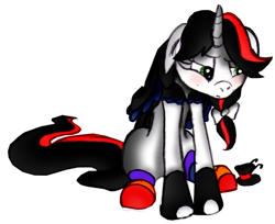 Size: 656x536 | Tagged: safe, artist:binikastar, imported from derpibooru, oc, oc only, pony, unicorn, bow, female, hair bow, hat, horn, mare, simple background, solo, unicorn oc, white background