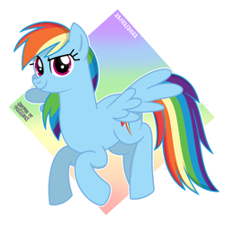 Size: 1100x1100 | Tagged: safe, artist:g4lleon, imported from derpibooru, rainbow dash, pegasus, pony, female, mare, solo