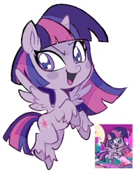 Size: 782x1003 | Tagged: safe, artist:tikovka_pumpkin, imported from derpibooru, twilight sparkle, alicorn, my little pony: pony life, g4.5, hooves, horn, open mouth, simple background, smiling, twilight sparkle (alicorn), white background, wings