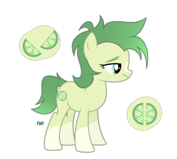 Size: 2800x2520 | Tagged: safe, artist:darkobsidian235, imported from derpibooru, oc, oc:keylime slice, earth pony, pony, female, mare, simple background, solo, transparent background, watermark
