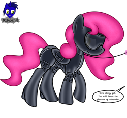 Size: 4154x3840 | Tagged: safe, artist:damlanil, imported from derpibooru, oc, oc:storm cloud, pegasus, pony, series:becoming submissive, bdsm, blindfold, bodysuit, bondage, bondage mask, boots, bound wings, catsuit, clothes, collar, commission, corset, female, gag, gimp suit, high heels, hood, latex, latex boots, latex suit, leash, link in description, magic, magic aura, mare, muzzle gag, rubber, shiny, shiny mane, shoes, show accurate, simple background, solo, story, story included, suit, transparent background, vector, wings