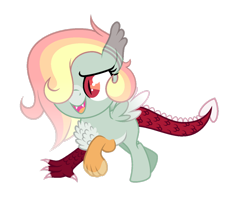 Size: 1920x1572 | Tagged: safe, artist:teal-quil, imported from derpibooru, oc, draconequus, female, filly, foal, interspecies offspring, offspring, parent:discord, parent:rainbow dash, parents:discodash, simple background, solo, transparent background
