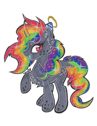 Size: 5088x6592 | Tagged: safe, artist:annuthecatgirl, imported from derpibooru, oc, oc only, oc:princess bonquisha, oc:princess sugarlicious bonquisha shanana sparkle doombringer the 3rd, alicorn, pony, alicorn oc, chest fluff, donut steel, ear fluff, halo, hat, heart, heart eyes, horn, party hat, simple background, solo, traditional art, transparent background, wingding eyes, wings