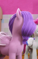 Size: 500x760 | Tagged: safe, imported from derpibooru, screencap, pipp petals, zipp storm, pegasus, pony, spoiler:my little pony: make your mark, animated, cropped, female, g5, gif, mare, my little pony: make your mark, my little pony: make your mark chapter 1, solo focus