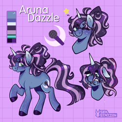 Size: 2000x2000 | Tagged: safe, artist:seasemissary, imported from derpibooru, oc, oc:aruna dazzle, pony, unicorn, crying, female, makeup, mare, running makeup, solo