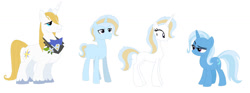 Size: 1280x478 | Tagged: safe, artist:novasparklesentry, imported from derpibooru, prince blueblood, trixie, bluetrix, family, female, male, offspring, parent:prince blueblood, parent:trixie, parents:bluetrix, shipping, simple background, straight, white background