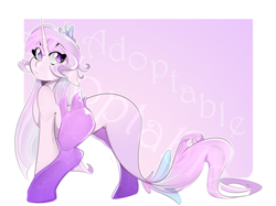 Size: 2347x1755 | Tagged: safe, artist:kisselmr, imported from derpibooru, oc, merpony, pony, unicorn, adoptable, adoptable open, advertisement, auction, solo