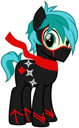 Size: 2000x3200 | Tagged: safe, artist:ponygamer2020, imported from derpibooru, sandbar, earth pony, pony, school daze, clothes, crossover, cute, happy, looking at you, male, ninja, randy cunningham: 9th grade ninja, sandabetes, scarf, shuriken, simple background, skintight clothes, solo, suit, teenager, transparent background, vector, weapon