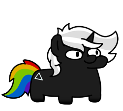 Size: 800x720 | Tagged: safe, artist:fluttershank, imported from derpibooru, oc, oc only, oc:dark side, pony, unicorn, pink floyd, ponified, simple background, solo, squatpony, the dark side of the moon, transparent background