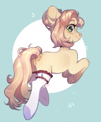 Size: 1707x2048 | Tagged: safe, artist:fedos, imported from derpibooru, oc, earth pony, pony, butt, clothes, featureless crotch, plot, socks, solo