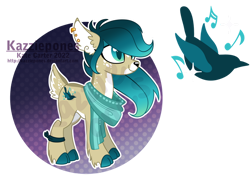 Size: 1024x747 | Tagged: safe, artist:kazziepones, imported from derpibooru, oc, oc only, oc:forest song, deer, deer pony, original species, clothes, scarf, simple background, solo, transparent background