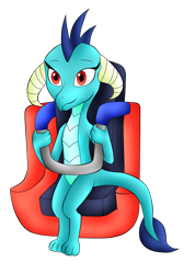 Size: 1943x2900 | Tagged: safe, artist:jerrydestrtoyer, imported from derpibooru, princess ember, anthro, digitigrade anthro, dragon, dragoness, female, roller coaster, simple background, sitting, smiling, solo, transparent background