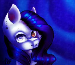 Size: 2631x2280 | Tagged: safe, artist:prettyshinegp, imported from derpibooru, oc, oc only, earth pony, pony, abstract background, bust, ear piercing, earth pony oc, female, heterochromia, mare, piercing, solo