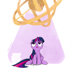 Size: 2048x2048 | Tagged: safe, artist:widelake, imported from derpibooru, twilight sparkle, alicorn, pony, book, female, high res, looking up, mare, simple background, solo, sphere, twilight sparkle (alicorn), white background