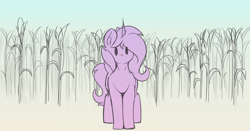 Size: 3999x2088 | Tagged: safe, artist:czu, imported from derpibooru, oc, oc only, oc:czupone, pony, unicorn, corn, food, solo