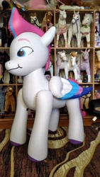 Size: 2574x4576 | Tagged: safe, artist:arniemkii, imported from derpibooru, zipp storm, inflatable pony, pegasus, pony, spoiler:g5, bootleg, female, g5, hongyi, inflatable, inflatable toy, irl, mare, merchandise, my little pony: a new generation, photo, princess, solo