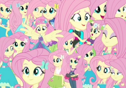 Size: 1280x902 | Tagged: safe, artist:marcoequestrian98, imported from derpibooru, fluttershy, human, equestria girls, equestria girls (movie), equestria girls series, forgotten friendship, rainbow rocks, clothes, collage, female, multeity, ponied up, so much flutter, swimsuit, wetsuit