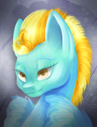 Size: 500x650 | Tagged: safe, artist:umimizunone, imported from derpibooru, lightning dust, pegasus, pony, bust, female, solo