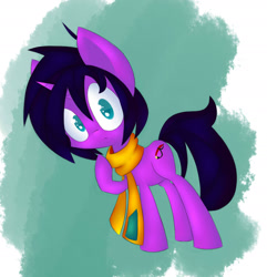 Size: 1603x1662 | Tagged: safe, artist:ultimatenightcore, imported from derpibooru, oc, oc only, oc:artsplash, pony, unicorn, clothes, female, horn, scarf, solo, unicorn oc