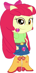 Size: 2178x4371 | Tagged: safe, artist:rose80149, imported from derpibooru, apple bloom, human, equestria girls, equestria girls minis, g4, simple background, solo, toy interpretation, transparent background, vector
