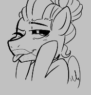 Size: 187x197 | Tagged: safe, zephyr breeze, pegasus, pony, aggie.io, lowres, male, monochrome, one eye closed, simple background, smiling, stallion, tongue out, wink
