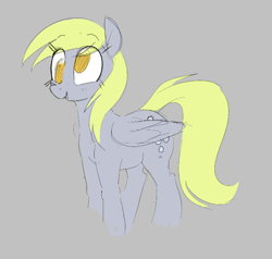 Size: 668x635 | Tagged: safe, artist:hattsy, derpy hooves, pegasus, pony, aggie.io, female, mare, open mouth, simple background, smiling