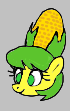 Size: 70x111 | Tagged: safe, oc, oc only, earth pony, food pony, original species, pony, aggie.io, corn, female, food, lowres, mare, ponified, simple background, smiling