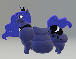 Size: 845x652 | Tagged: safe, artist:plascy, imported from twibooru, alicorn, pony, 3d, 3d model, belly, fat, image, paint 3d, photoshop, png, solo