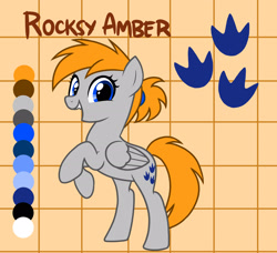 Size: 2475x2256 | Tagged: safe, artist:tomi_ouo, imported from derpibooru, oc, oc only, oc:rocksy amber, pegasus, pony, cutie mark, female, reference sheet, solo
