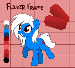 Size: 2475x2256 | Tagged: safe, artist:tomi_ouo, imported from derpibooru, oc, oc only, oc:flicker frame, earth pony, pony, cutie mark, male, reference sheet, solo