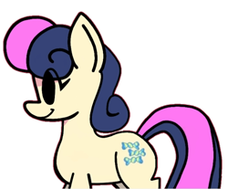 Size: 704x584 | Tagged: safe, artist:rainbrony, imported from derpibooru, bon bon, sweetie drops, earth pony, pony, friday night funkin', happy, simple background, smiling, solo, transparent background, walking