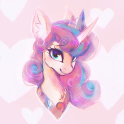 Size: 1500x1500 | Tagged: safe, artist:dearmary, imported from derpibooru, princess flurry heart, alicorn, pony, adult flurry heart, bust, chest fluff, ear fluff, female, looking at you, mare, older, older flurry heart, smiling, smiling at you, solo