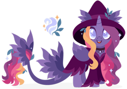 Size: 1920x1349 | Tagged: safe, artist:kabuvee, imported from derpibooru, oc, pegasus, pony, clothes, cutie mark, dress, female, hat, jewelry, leonine tail, mare, necklace, simple background, solo, tail, tail wings, transparent background, witch hat