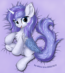 Size: 1280x1424 | Tagged: safe, artist:willow krick, derpibooru exclusive, imported from derpibooru, oc, oc only, alicorn, pony, alicorn oc, chest fluff, horn, wings