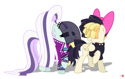 Size: 1985x1258 | Tagged: safe, artist:dnastudiobrony, imported from derpibooru, coloratura, songbird serenade, earth pony, pony, my little pony: the movie, countess coloratura, duo, female, mare, simple background, smiling, transparent background, walking