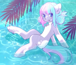 Size: 3500x3000 | Tagged: safe, artist:monstrum, imported from derpibooru, oc, oc:nancy, earth pony, pony, commission, cute, solo, splash, summer, water, your character here