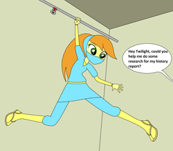 Size: 2244x1948 | Tagged: safe, artist:author92, imported from derpibooru, oc, oc:joule, human, equestria girls, ceiling, ninja