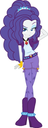 Size: 549x1457 | Tagged: safe, artist:iamsheila, artist:imperfectxiii, edit, imported from derpibooru, vector edit, adagio dazzle, rarity, human, equestria girls, female, gem, palette swap, recolor, simple background, siren gem, solo, transparent background, vector