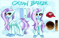 Size: 4609x3001 | Tagged: safe, artist:nekomellow, imported from derpibooru, oc, oc:ocean breeze, oc:ocean breeze (savygriffs), hippogriff, commission, cute, finished commission, hippogriff oc, solo