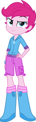 Size: 487x1640 | Tagged: safe, artist:iamsheila, artist:masem, edit, imported from derpibooru, vector edit, pinkie pie, scootaloo, human, equestria girls, female, hand on hip, palette swap, recolor, simple background, solo, transparent background, vector