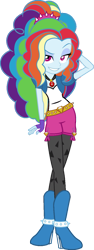 Size: 549x1457 | Tagged: safe, artist:iamsheila, artist:imperfectxiii, edit, imported from derpibooru, vector edit, adagio dazzle, rainbow dash, human, equestria girls, gem, palette swap, recolor, simple background, siren gem, solo, transparent background, vector