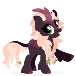 Size: 1024x1024 | Tagged: safe, artist:kabuvee, imported from derpibooru, oc, kirin, female, lineless, simple background, solo, transparent background