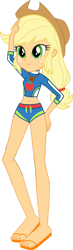 Size: 346x1187 | Tagged: safe, artist:tajohnson6, imported from derpibooru, applejack, human, equestria girls, equestria girls series, forgotten friendship, applejack's hat, bikini, clothes, cowboy hat, female, hat, simple background, solo, swimsuit, transparent background