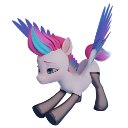 Size: 2048x2048 | Tagged: artist needed, safe, imported from derpibooru, zipp storm, pegasus, pony, 3d, blender, blender cycles, clothes, colored wings, female, g5, iwtcird, iwtcizs, mare, meme, multicolored hair, multicolored wings, render, simple background, socks, solo, stockings, thigh highs, transparent background, wings